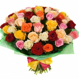  Turkey Flower Delivery 51 Pieces Mixed Rose Bouquet